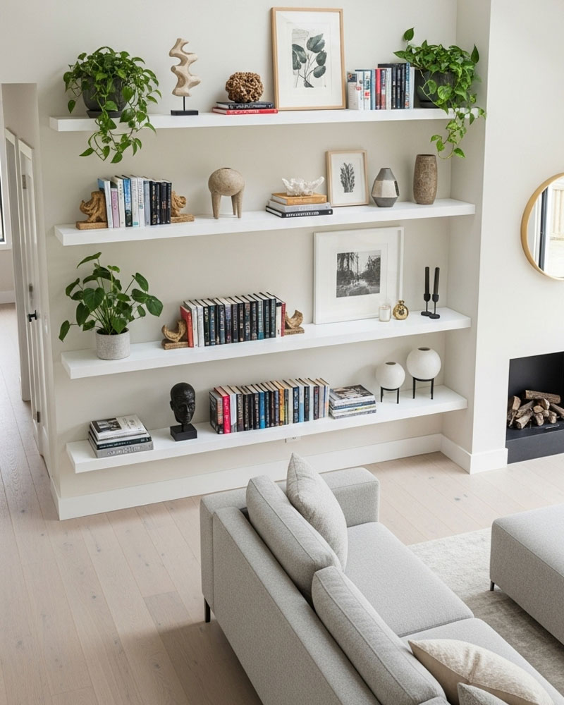 Floating Shelves for Functional Wall Decor
