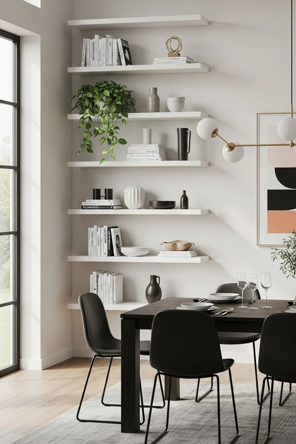 Floating Shelves for Style and Storage