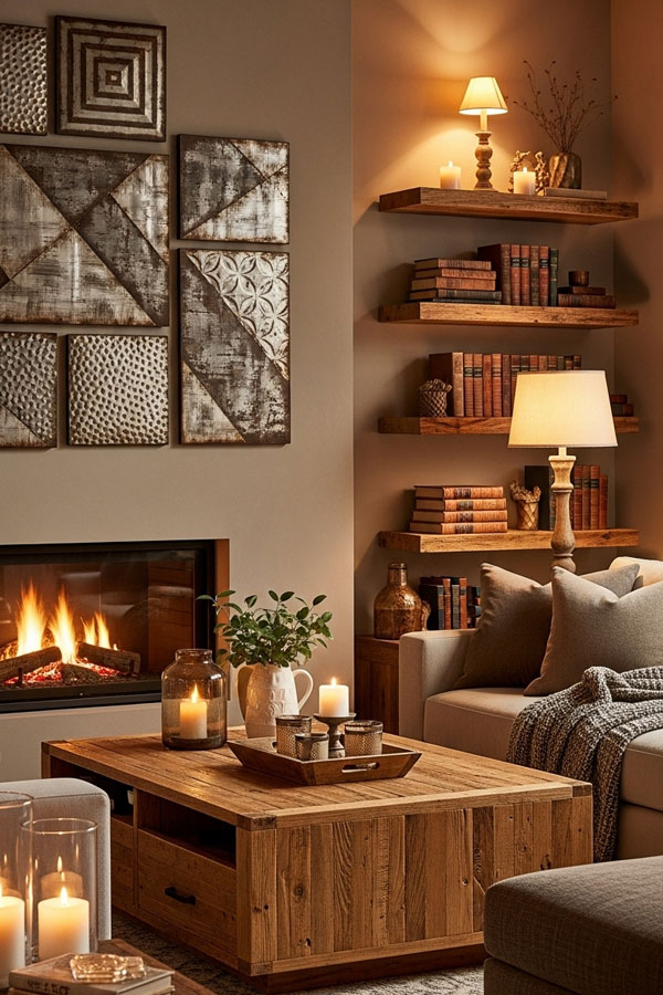 Rustic Metal Wall Decor for a Cozy Vibe